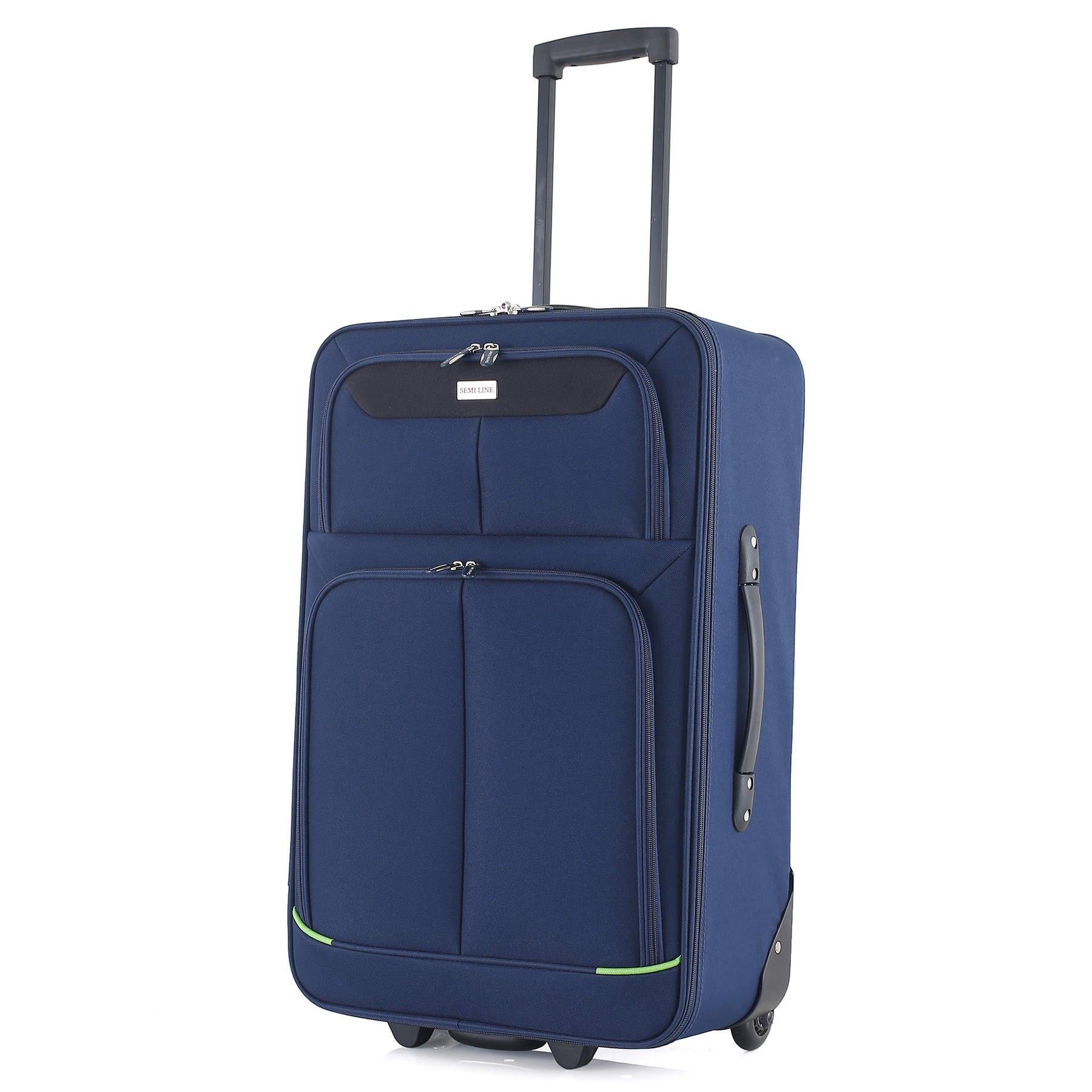 Чемодан SEMI LINE 24" M Blue/Green Lines (T5755-2) - фото 1