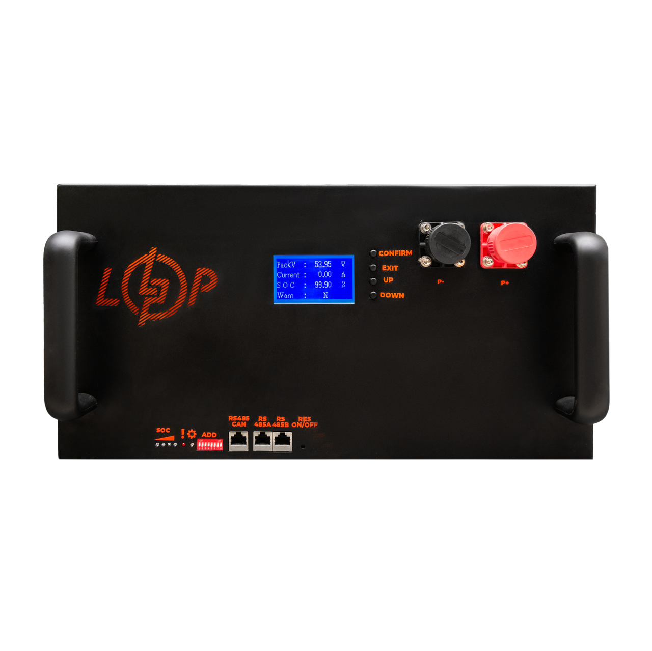 Аккумулятор LP LiFePO4 51,2V-100 Ah 5120Wh Smart BMS 200A/100А с LCD металл Smart RM RS485/CAN (28152990)