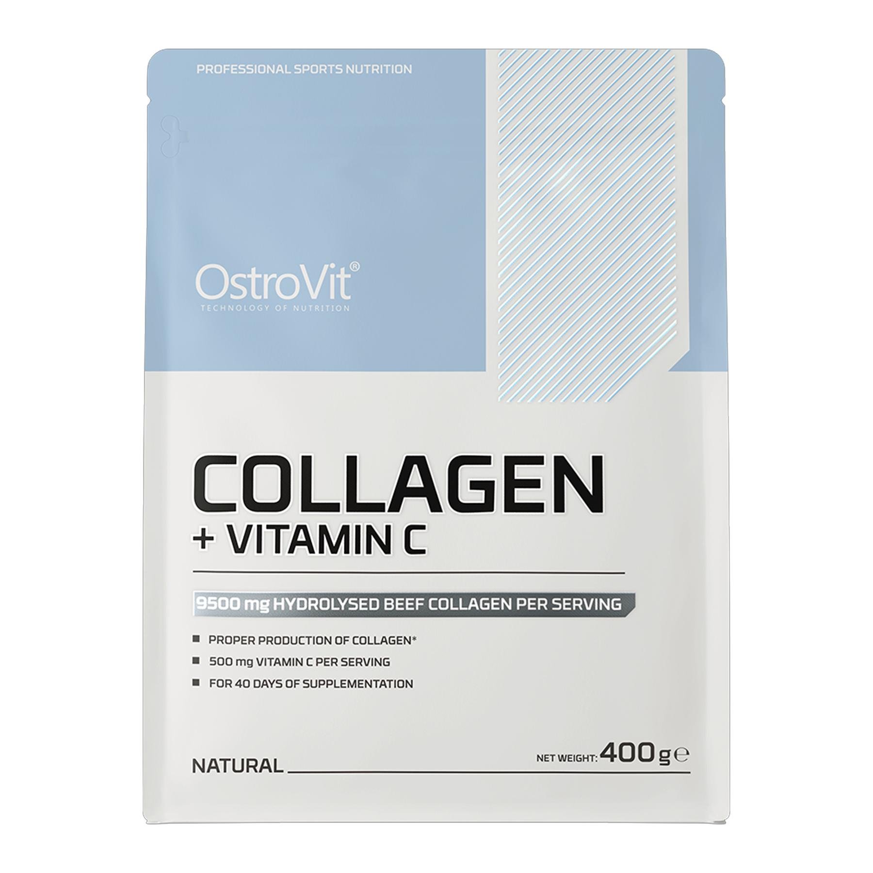 Коллаген OstroVit Collagen + Vitamin C Без вкуса 400 г (18766-01)