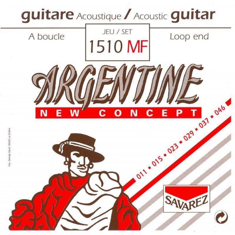 Струны для акустической джипси джаз гитары Savarez Argentine 1510MF 11-46 Loop End (119460)