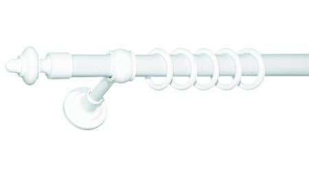 Карниз подвійний трубчастий EURO CONCEPT фурнітура пластик Ø 28 мм 120 см Білий