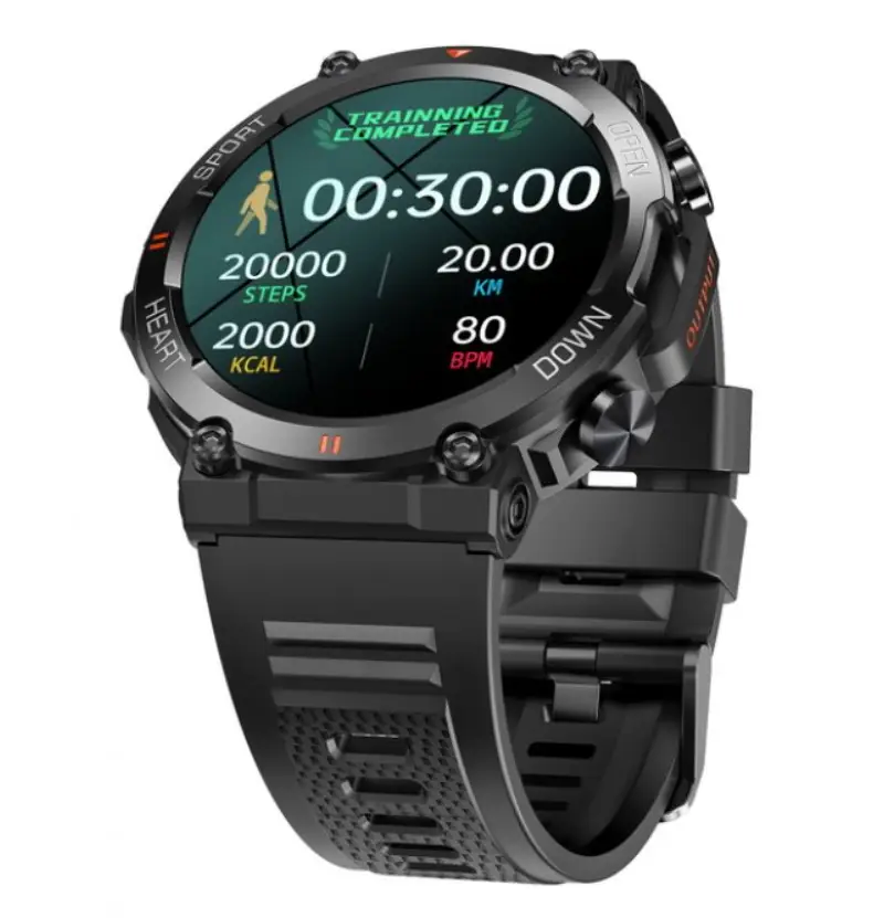 Смарт-часы военные Mevaden Hunter Army 1,39" Bluetooth 5.0/звонки Черный - фото 2