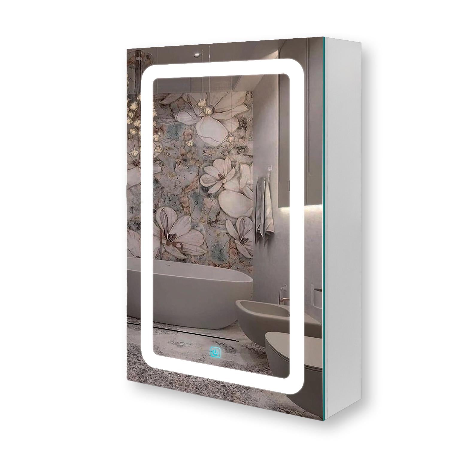 Зеркальный шкаф Premium G18-50 с LED-подсветкой и сенсорной кнопкой управления