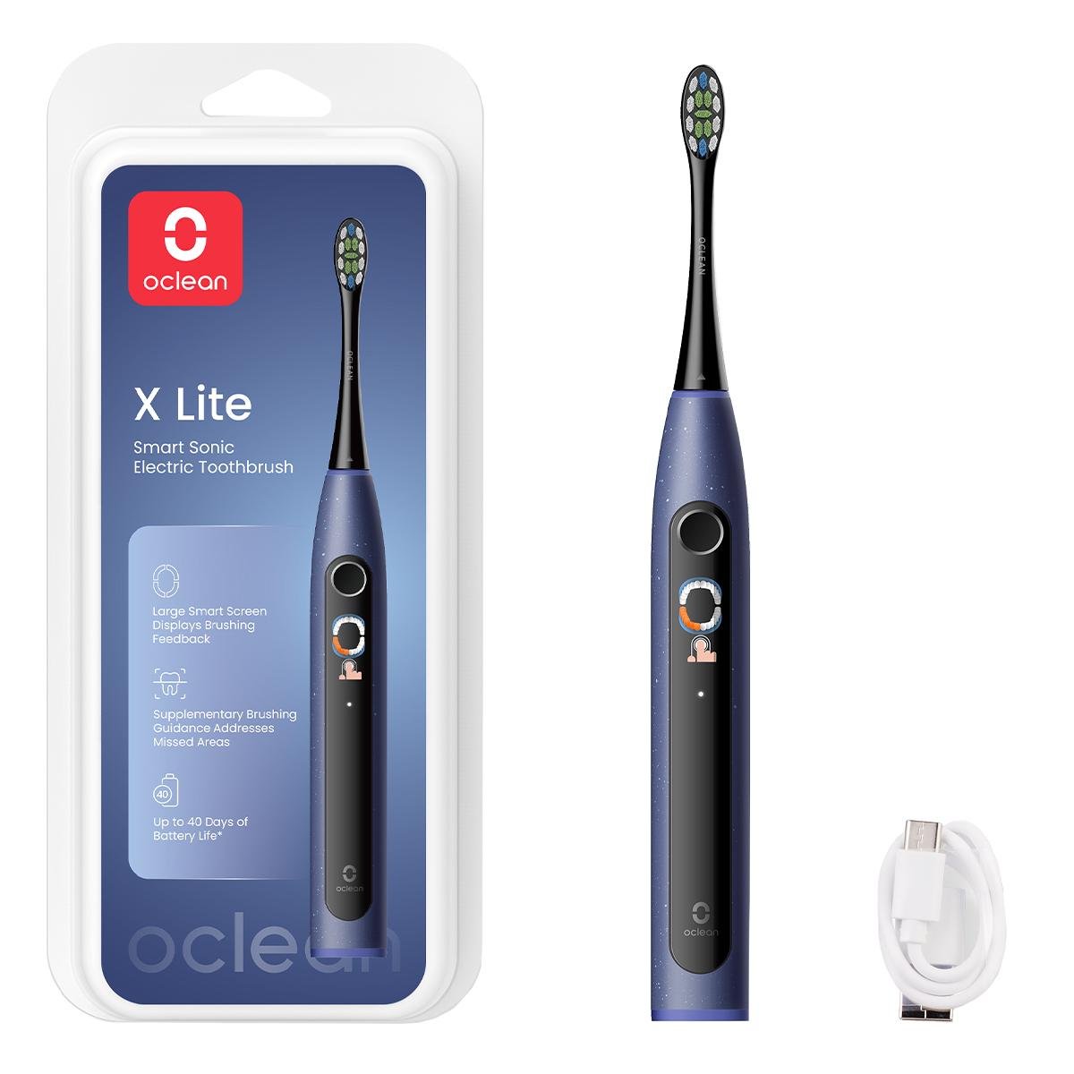 Електрична зубна щітка Oclean X Lite Blue (00-00118089) - фото 1 Електрична зубна щітка Oclean X Lite Blue (00-00118089) - фото 1
