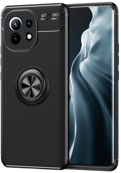 Чехол с кольцом Autofocus для  Xiaomi Mi 11 Lite 5G Black (23637-2B)