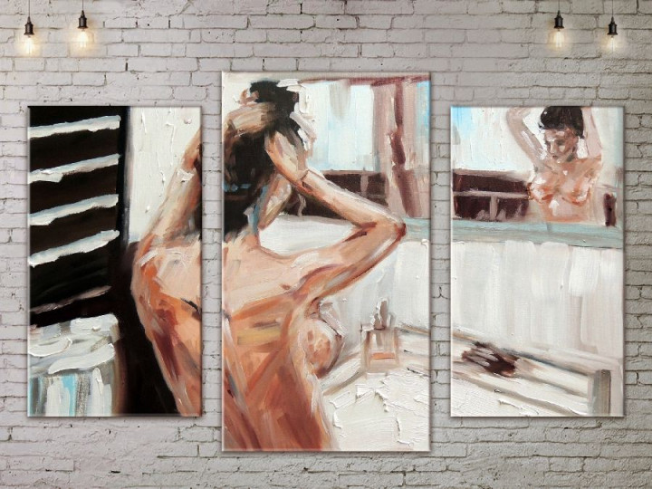 Картина модульная 3 части ArtStar Девушка в ванной 70х105 см ADA0045_2