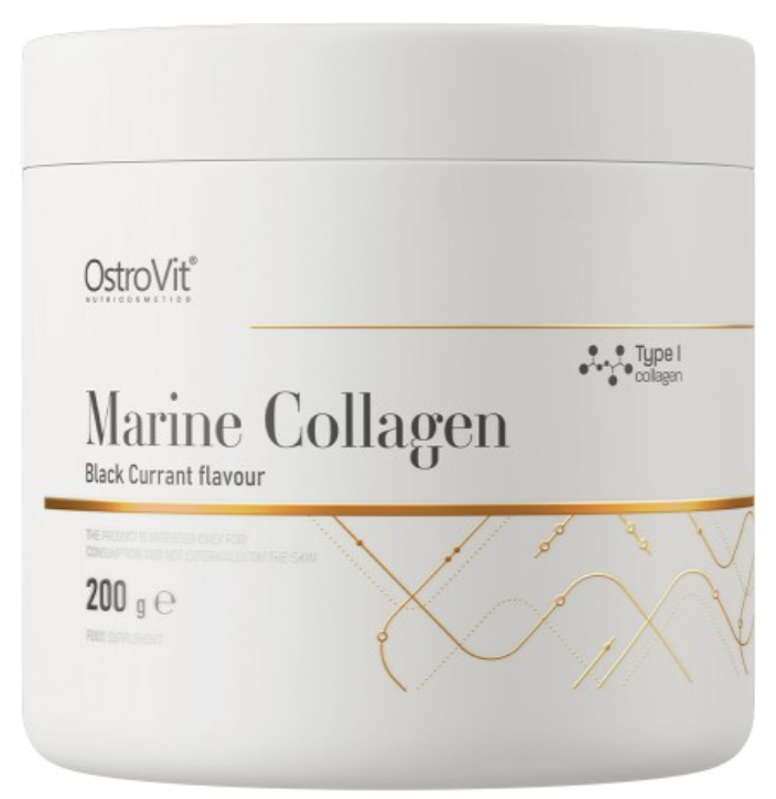 Добавка натуральна Колаген морський OstroVit Marine Collagen Чорна смородина 200 г