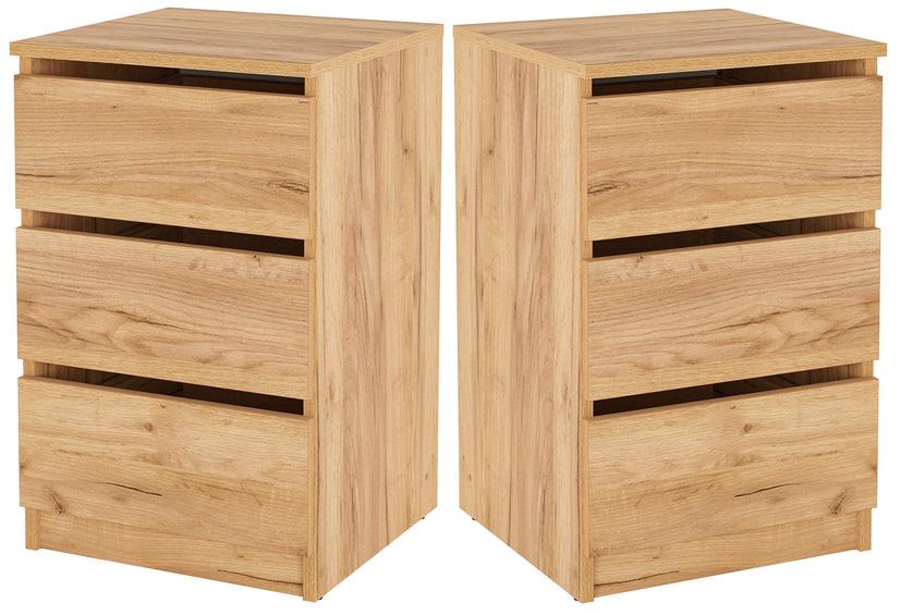 Тумба приліжкова комплект 2 шт. Компаніт ПКТ-11 Дуб крафт золотий (26657715)
