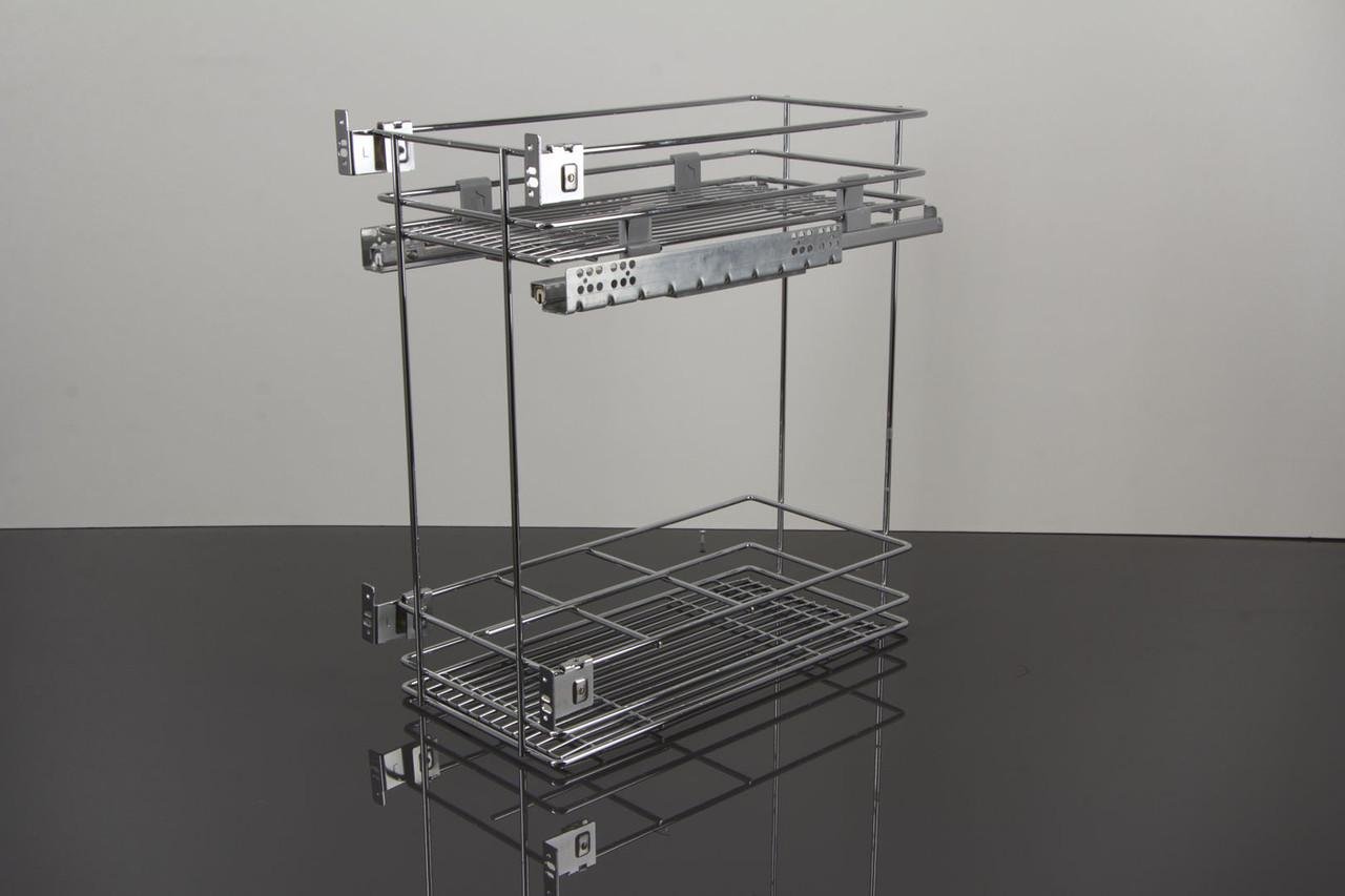 Карго Vibo дворівневе з відсіком для пляшок з прихованими напрямними часткового висування з доводчиком для модуля (18422)