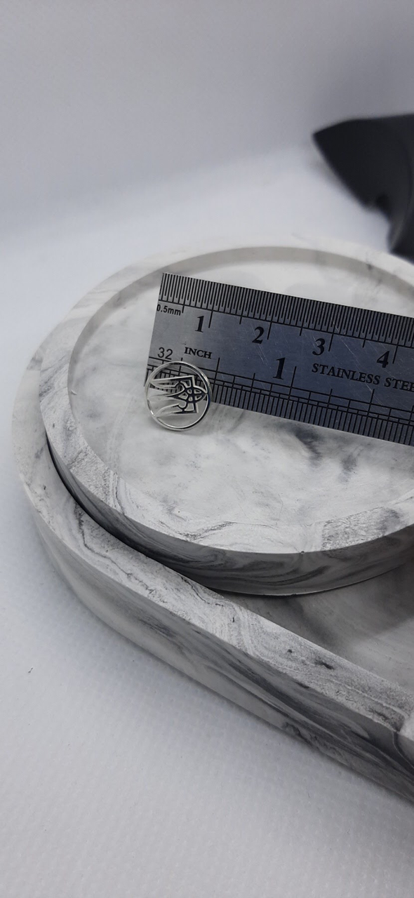 Срібні сережки Тризуб пусети вкрутки 925 проби (2598072640) - фото 2