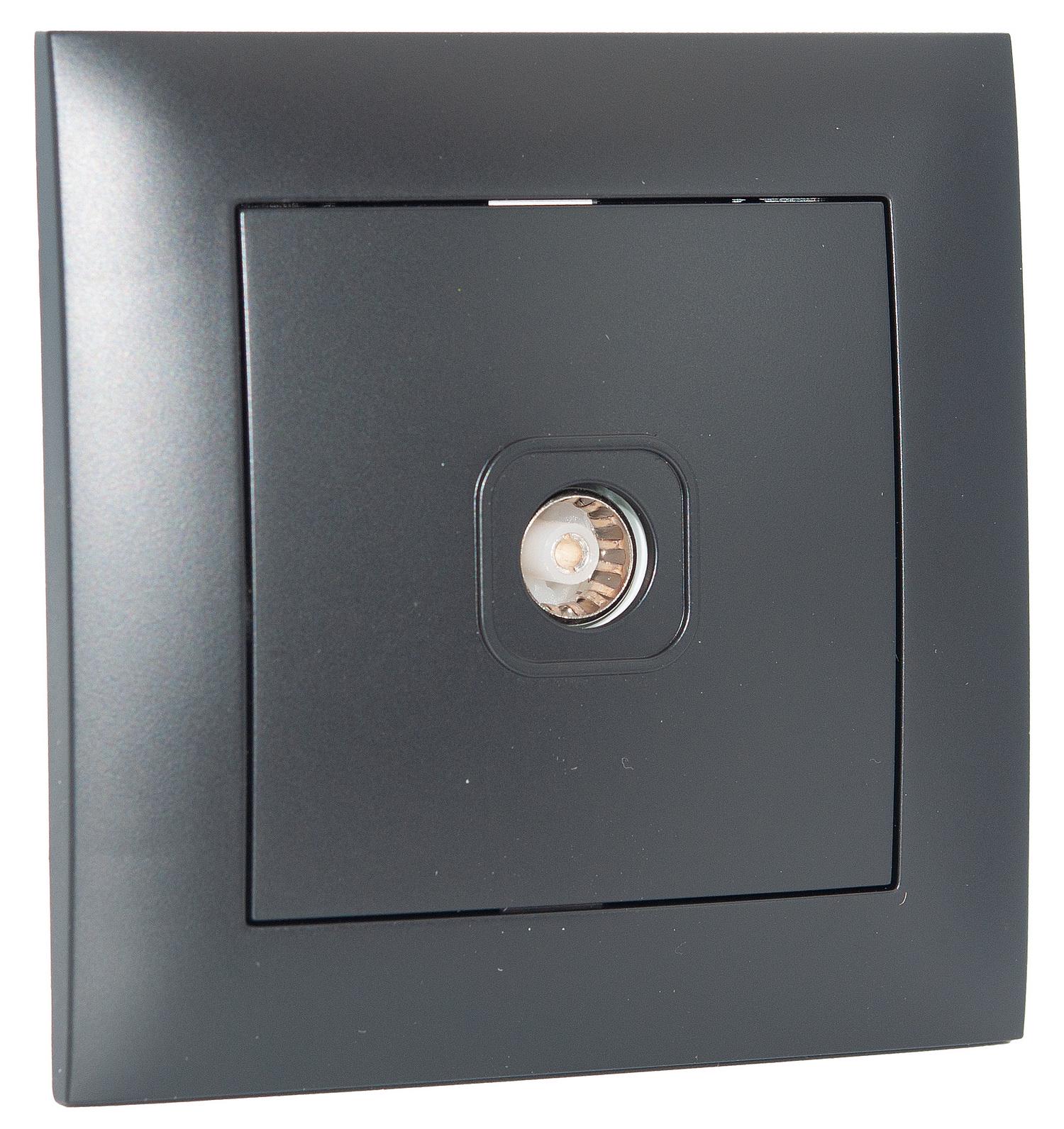 Розетка телевизионная MARSHEL Ideal Черный (RTV-481Black)