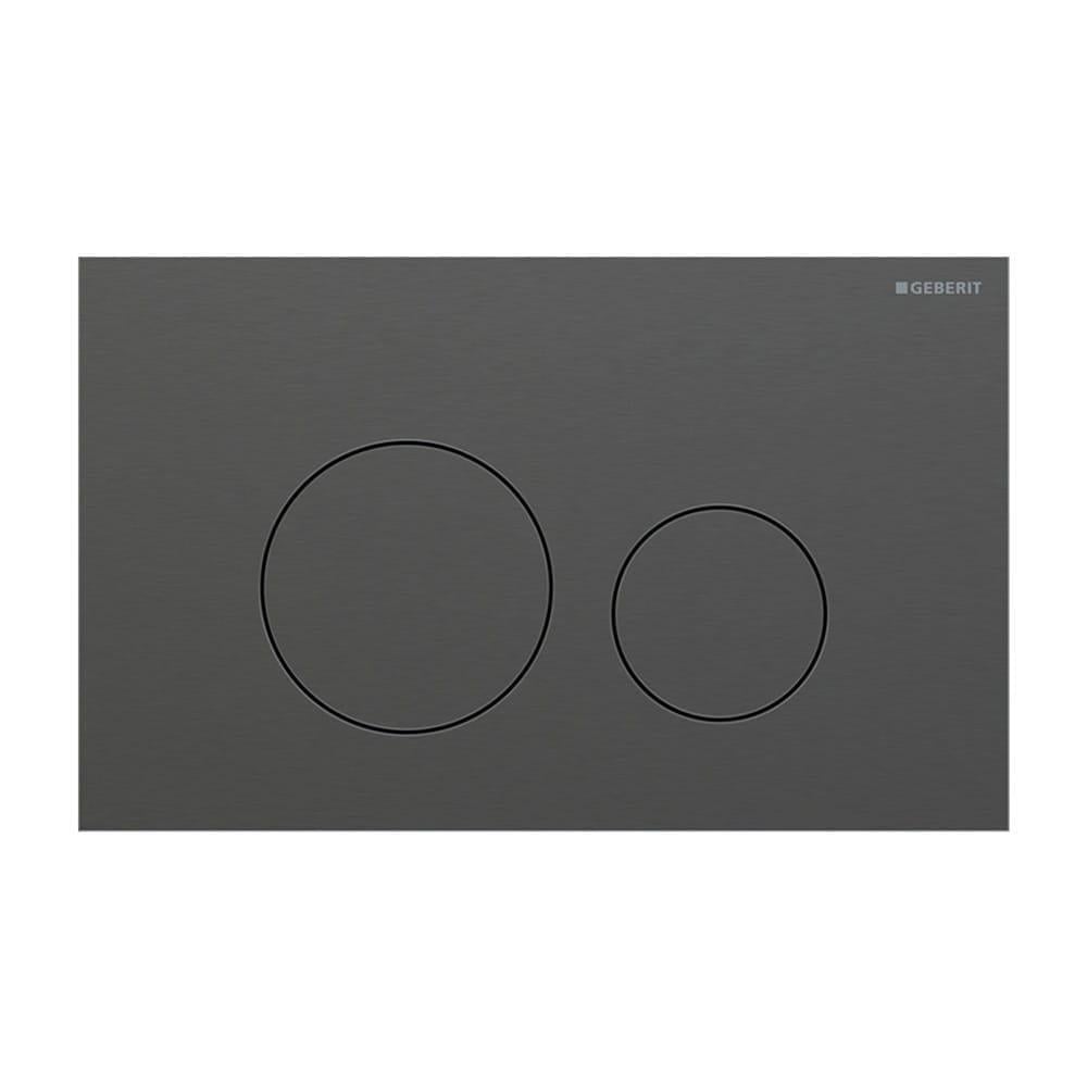 Кнопка для установки Geberit Sigma 40 Round прямоугольная Черный/Хром матовый (115.628.QD.1)