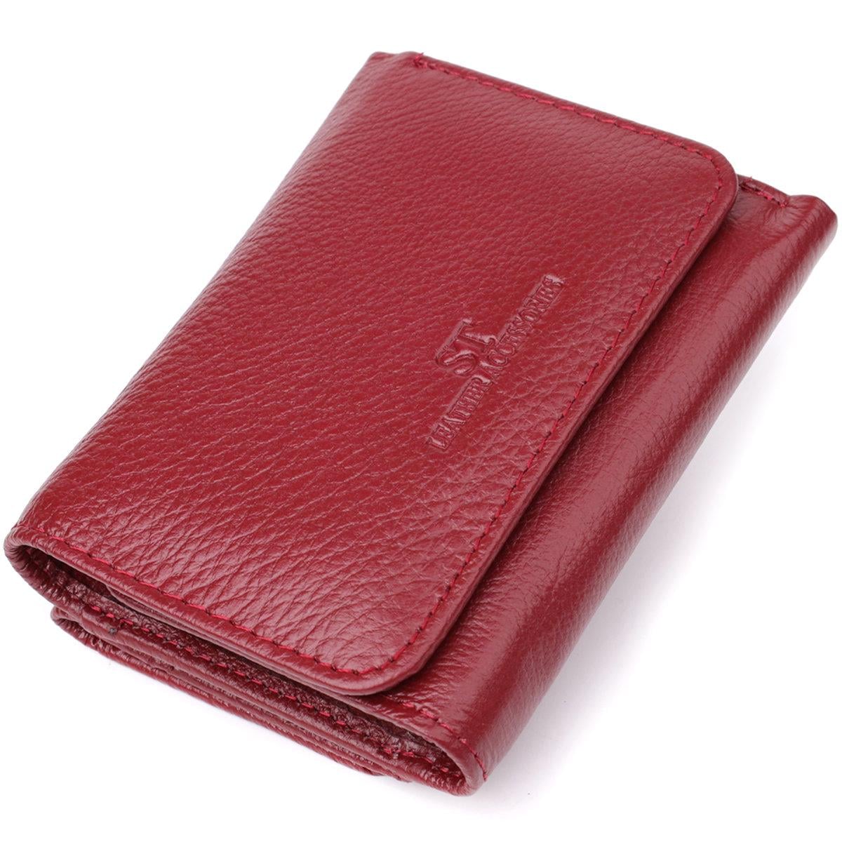 Кошелек женский ST Leather 23077 из натуральной кожи Бордовый (168-136-23077)