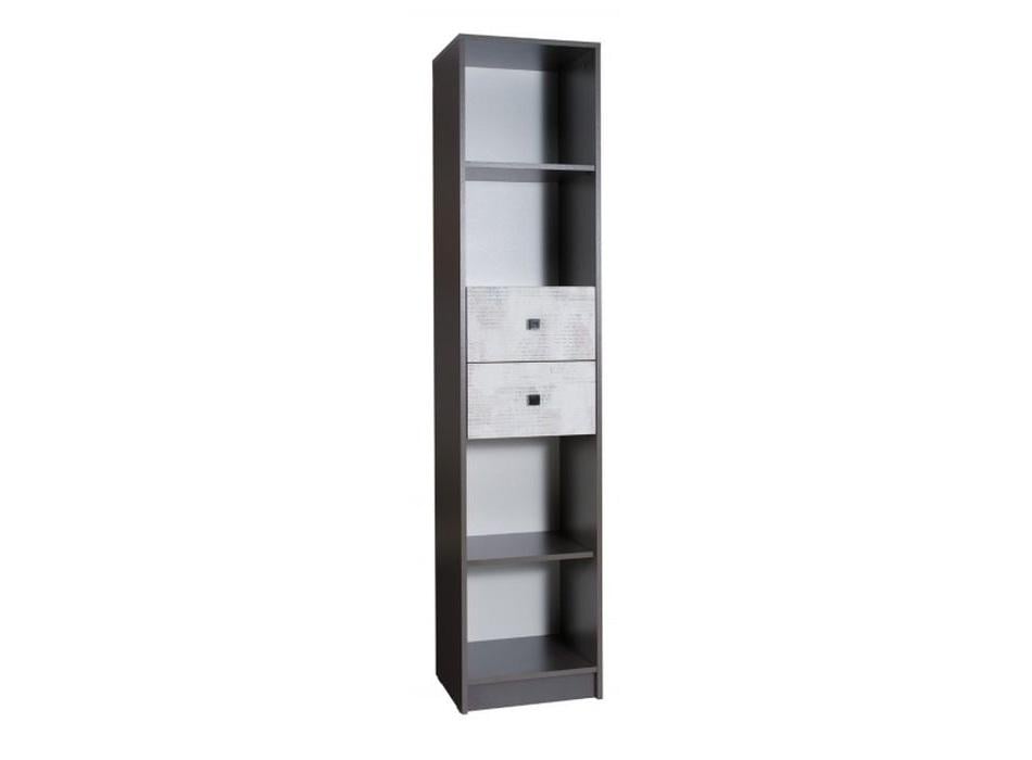 Шкаф-стеллаж открытый Jurek TOMMY REG 6 из ЛДСП Графит/Энигма (59936)
