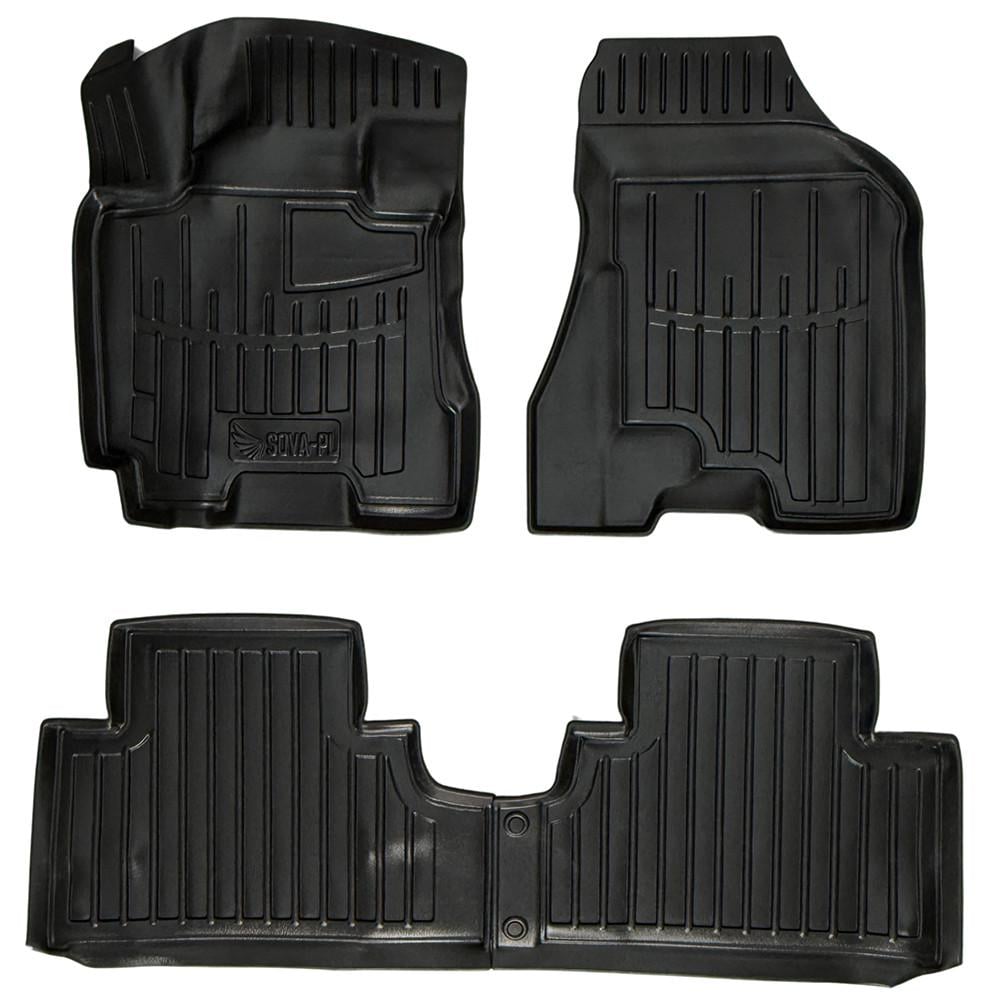 Коврики в салон SOVA-PL для Hyundai Tucson JM 2004-2012 резиновые 4 шт. Черный (28800548)