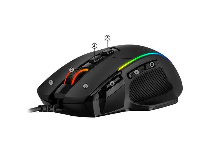 Ігрова мишка VicTsing PC278A 8000DPI c RGB та підтримкою макросів (7381505) - фото 6