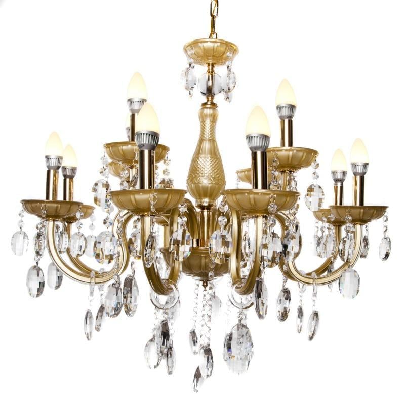 Люстра свеча подвесная хрустальная классическая Brille BCL-382S/12 E14