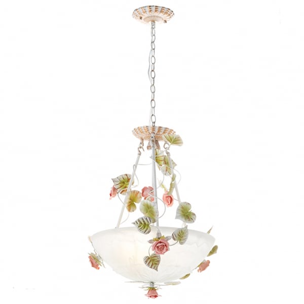 Люстра потолочная Flora с цветочным декором на 3 лампы (SA008/3)
