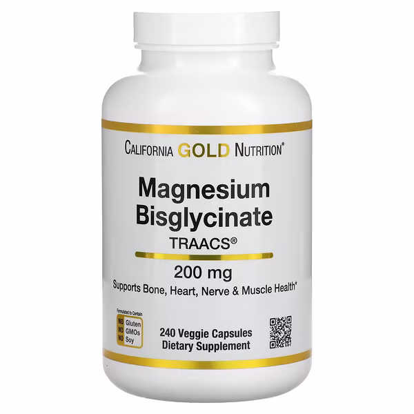 Бисглицинат магния California Gold Nutrition 240 растительных капсул (CGN-01902)