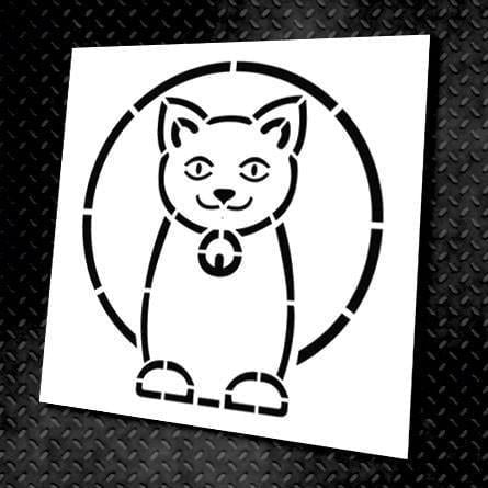 Трафарет многоразовый DFA Котик для штукатурки и краски (E00009)