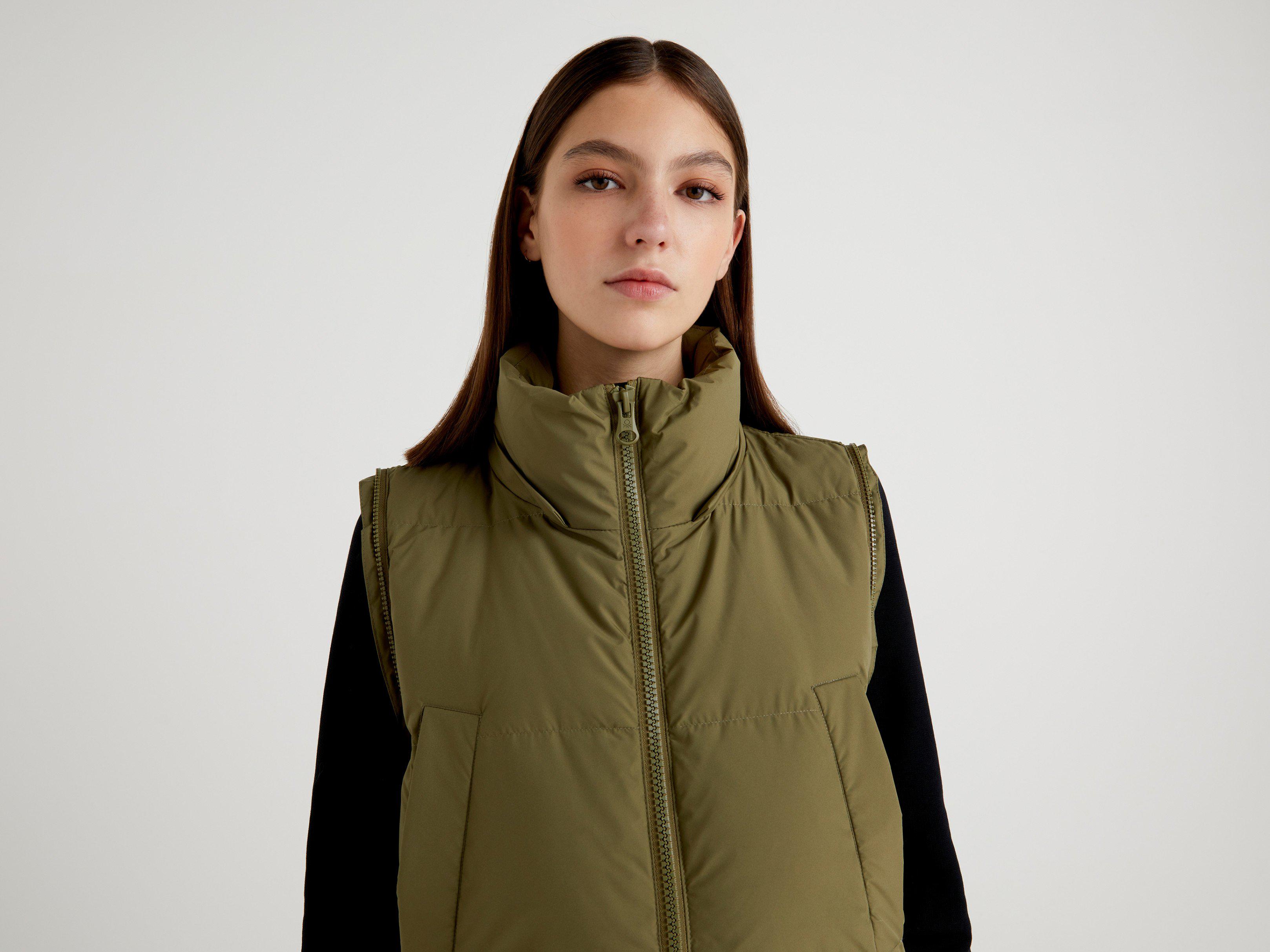 Куртка женская Benetton 2jf8536u3 S Хаки - фото 5