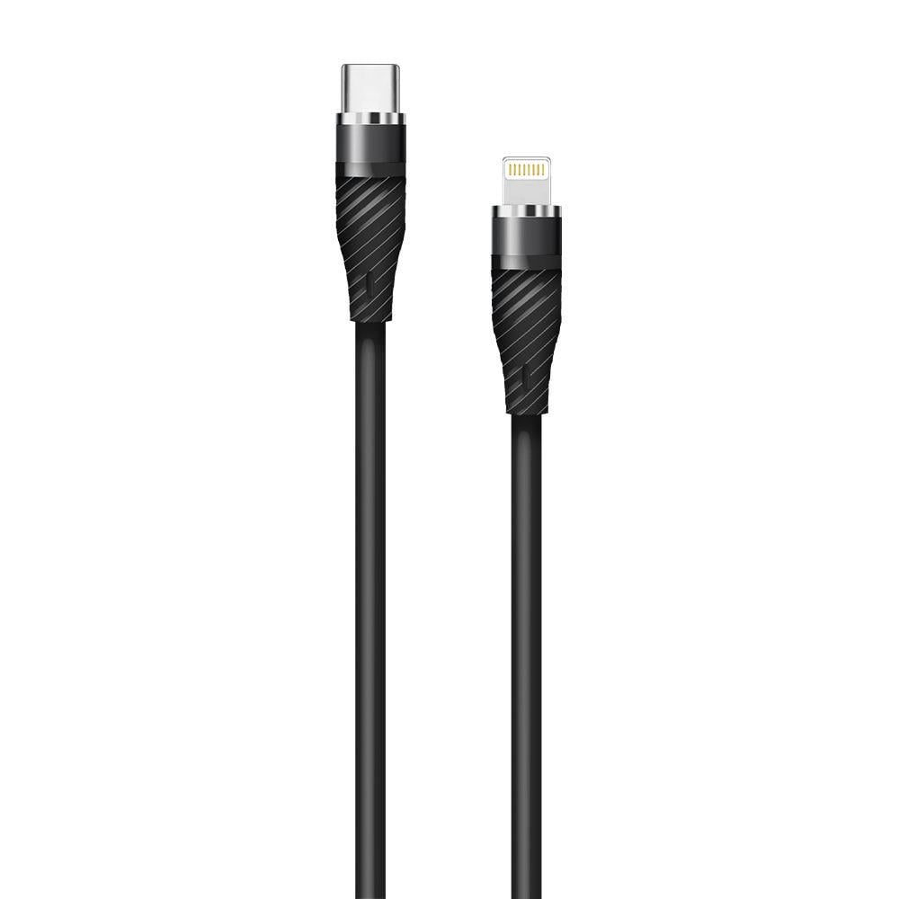 Кабель Walker C735 USB Type-C to Lightning 20W 1 м Черный