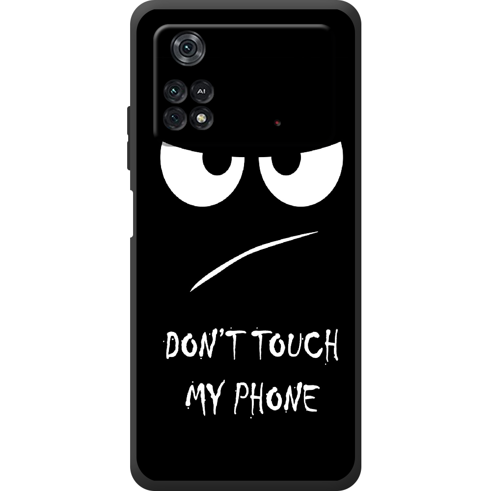 Чехол BoxFace Poco M4 Pro 4G Don't Touch my Phone Черный силикон (44475-up535-44485)