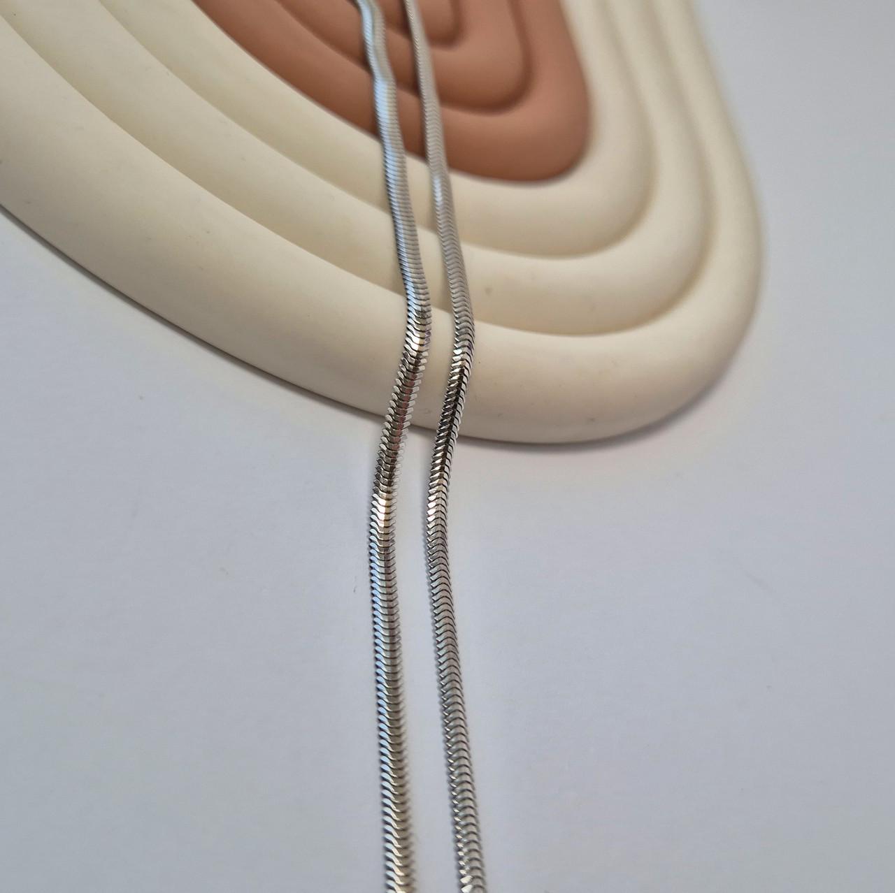 Ланцюжок плоский снейк срібло 925 проби родоване 3,90 г 40 см (222р1/40) - фото 4 Ланцюжок плоский снейк срібло 925 проби родоване 3,90 г 40 см (222р1/40) - фото 4