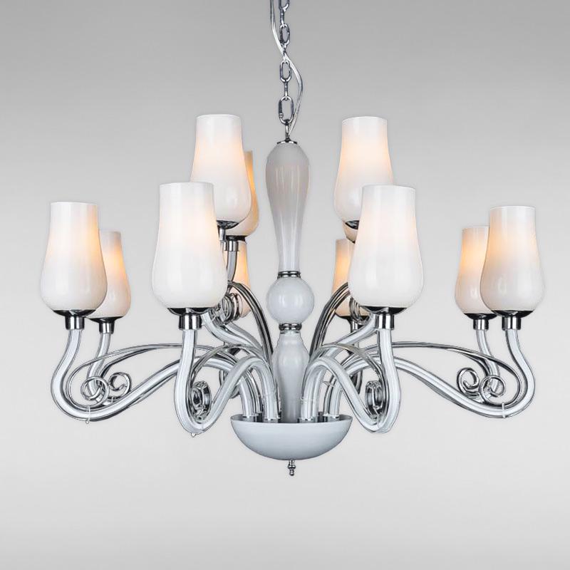 Люстра подвесная Light House LS-18292-12 Белый/Хром