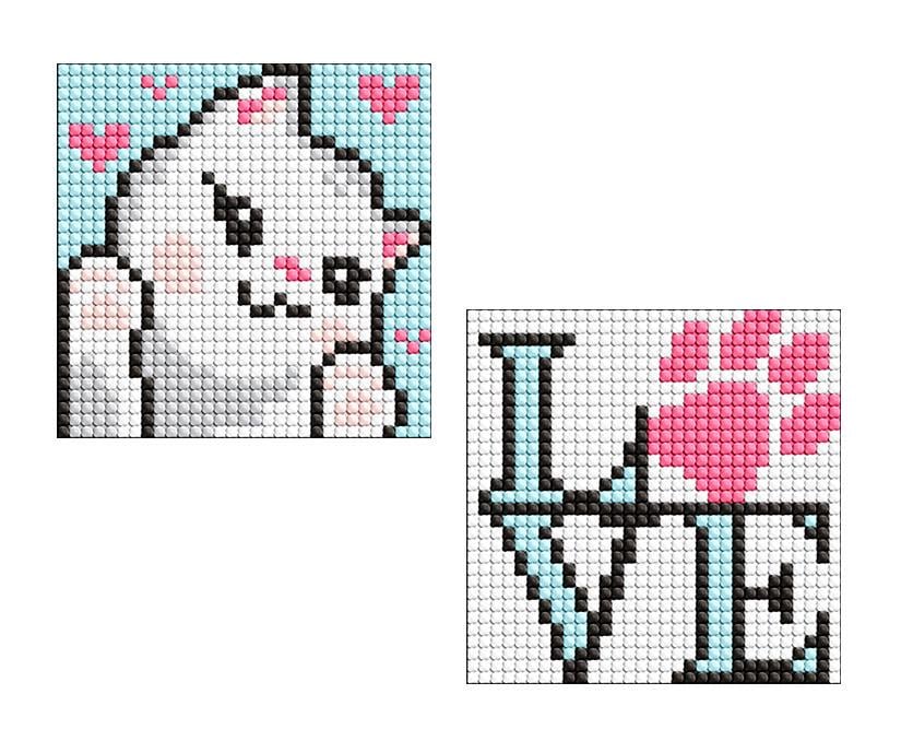 Дитяча мозаїка алмазна на магнітній основі Ideyka Мила кішечка 9x9 см (AMS1046)