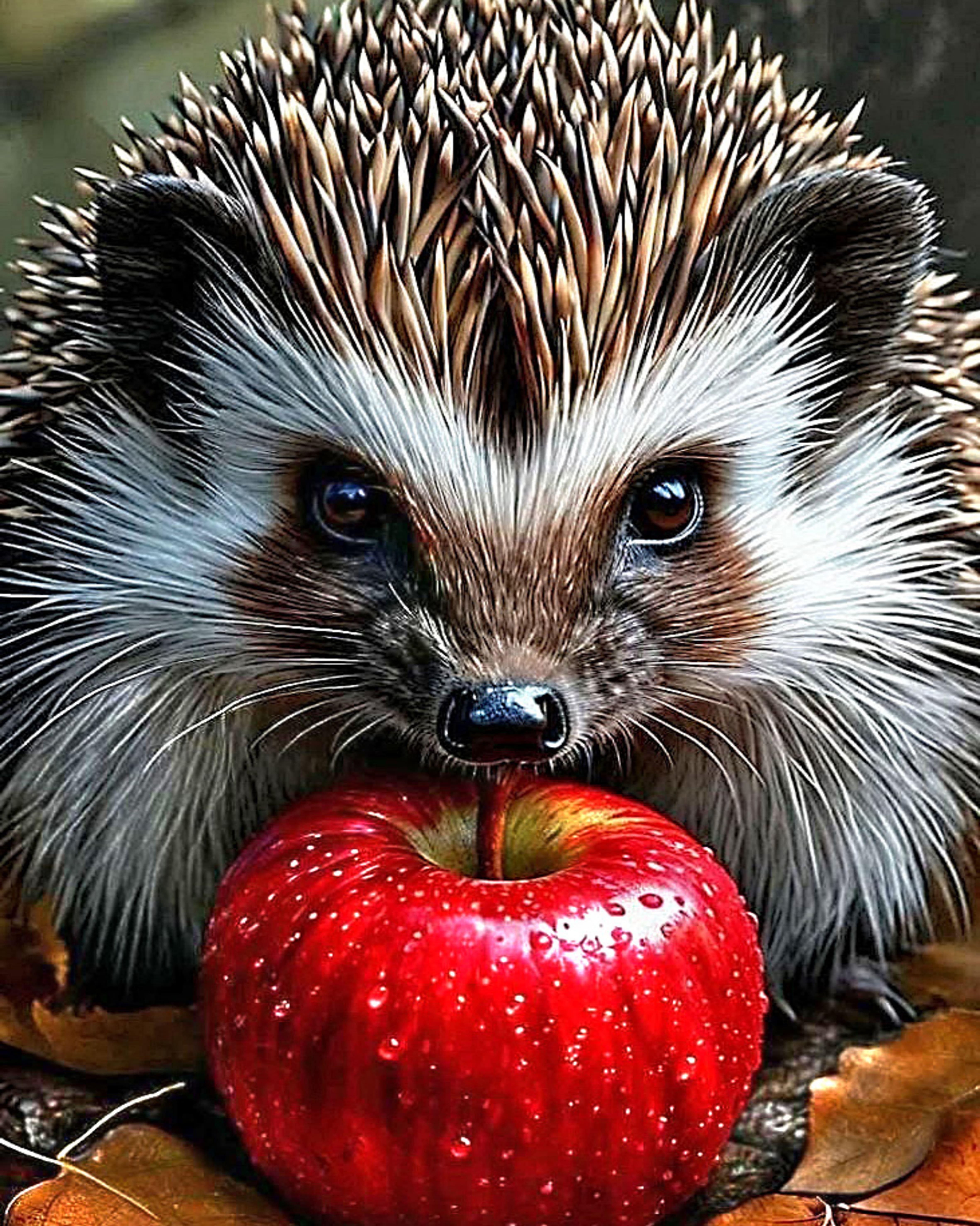 Алмазная мозаика АлМазка Еж квадратные алмазы без подрамника 40x50 см (АлМ-290)