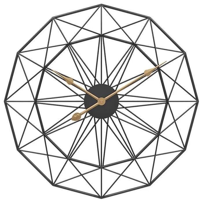 Часы настенные лофт 50 см Черные (Loft6-B-500)