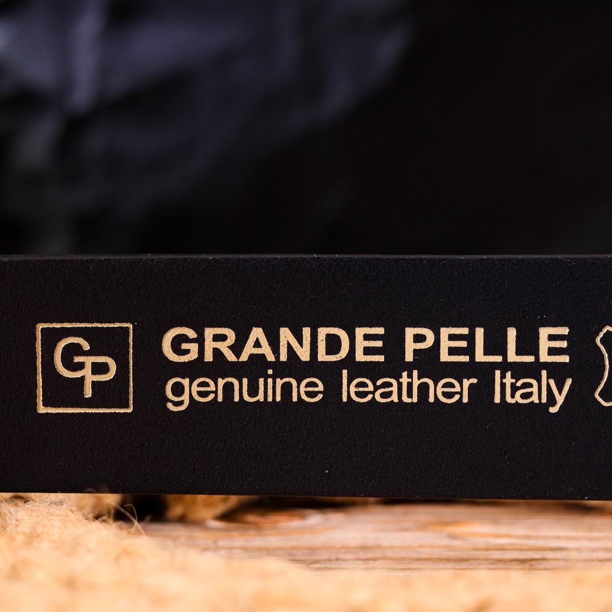 Ремень кожаный мужской GRANDE PELLE Leather Belt 21469 Синий (10847067) - фото 7