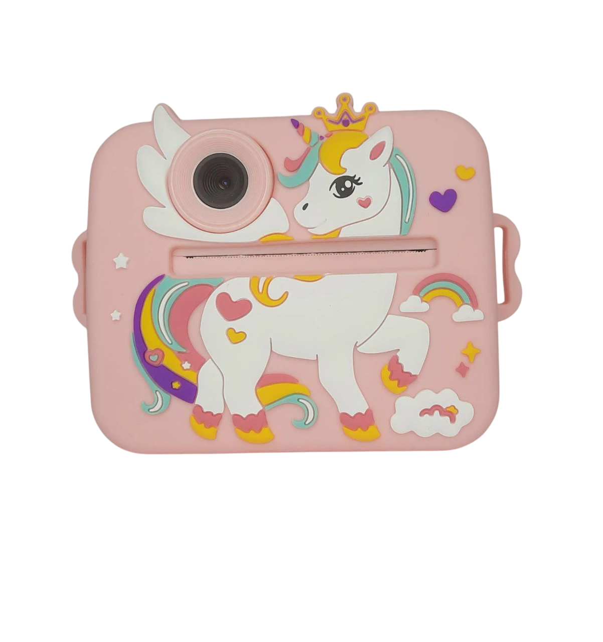 Фотоаппарат детский по мгновенной печати единорог 48 Мп Pink (A-100PI)