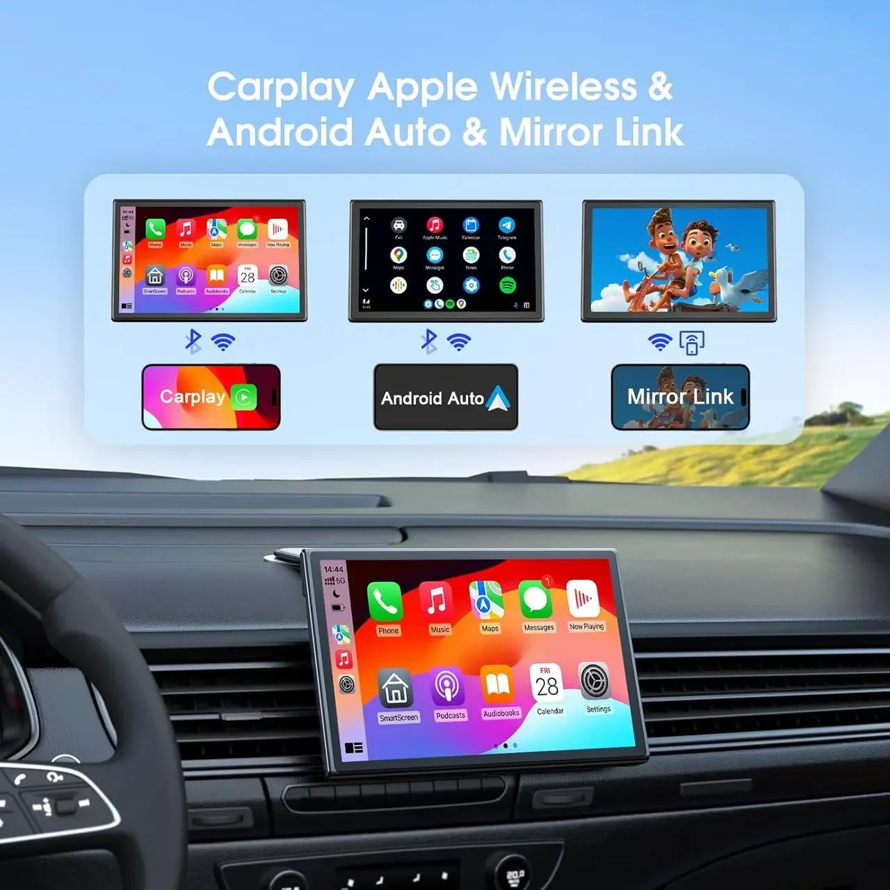 GPS-навігаційний екран для автомобіляAvylet RC08 CarPlay бездротовий 7'' (32131960) - фото 4 GPS-навігаційний екран для автомобіляAvylet RC08 CarPlay бездротовий 7'' (32131960) - фото 4