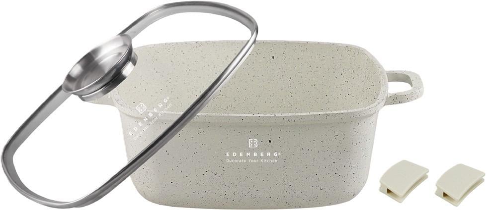 Каструля-казан Edenberg 3,7 л з мармуровим антипригарним покриттям та кришкою (EB-3957)