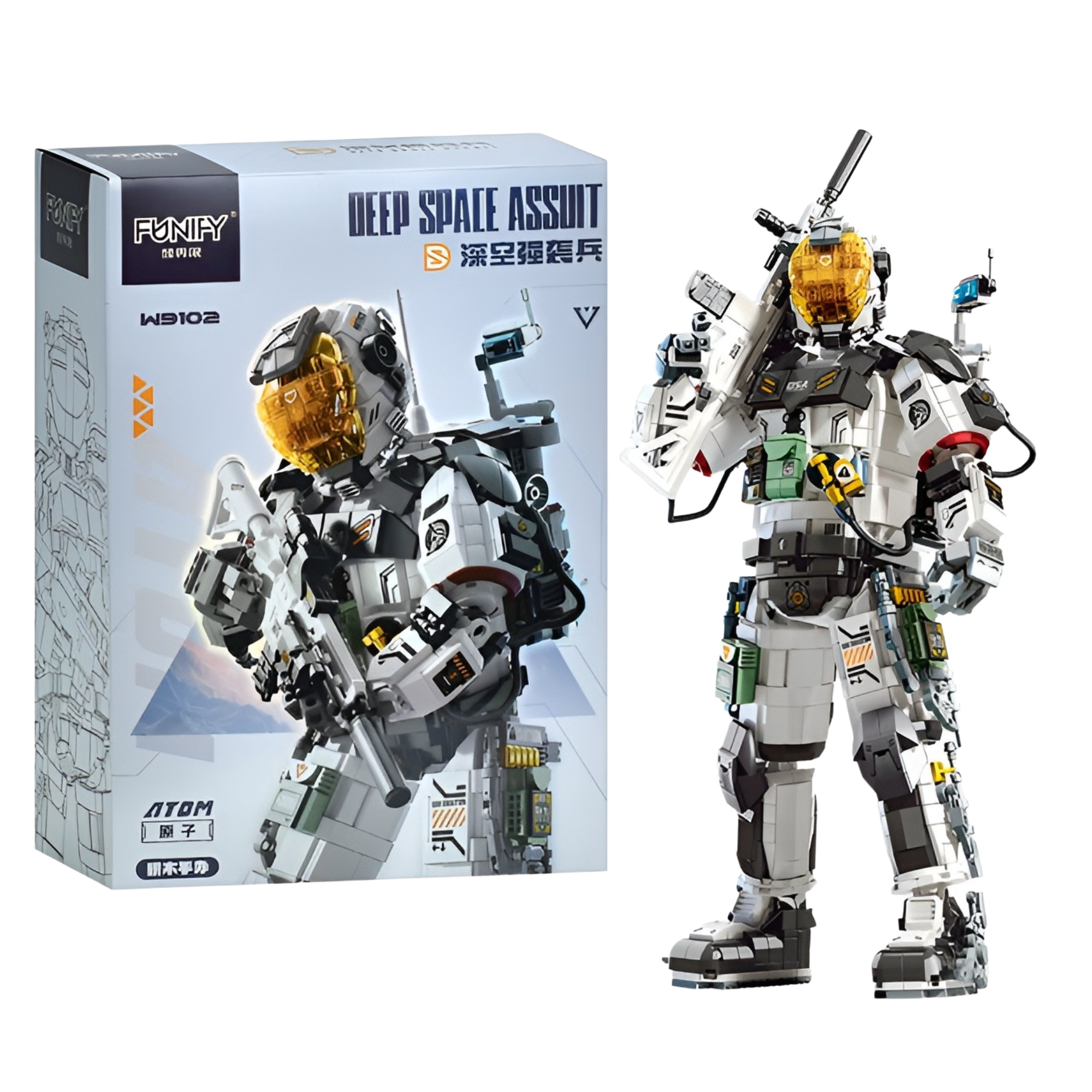 Конструктор космический робот Atom Deep Space Assuit 1600 дет. (W9102-03)