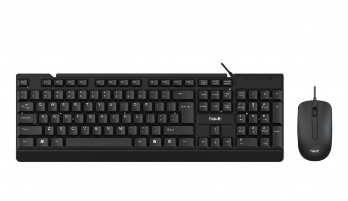 Набор проводной Havit 2в1 HV-KB272CM клавиатура и мышка USB Black