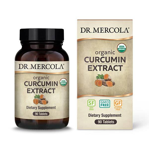 Натуральная добавка Dr. Mercola Organic Curcumin Extract 90 таб. (7121)