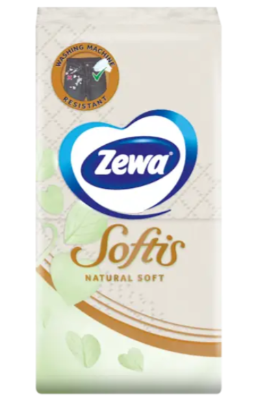 Носовички Zewa Natural Soft чотиришарові 9 шт. (144071) Носовички Zewa Natural Soft чотиришарові 9 шт. (144071)