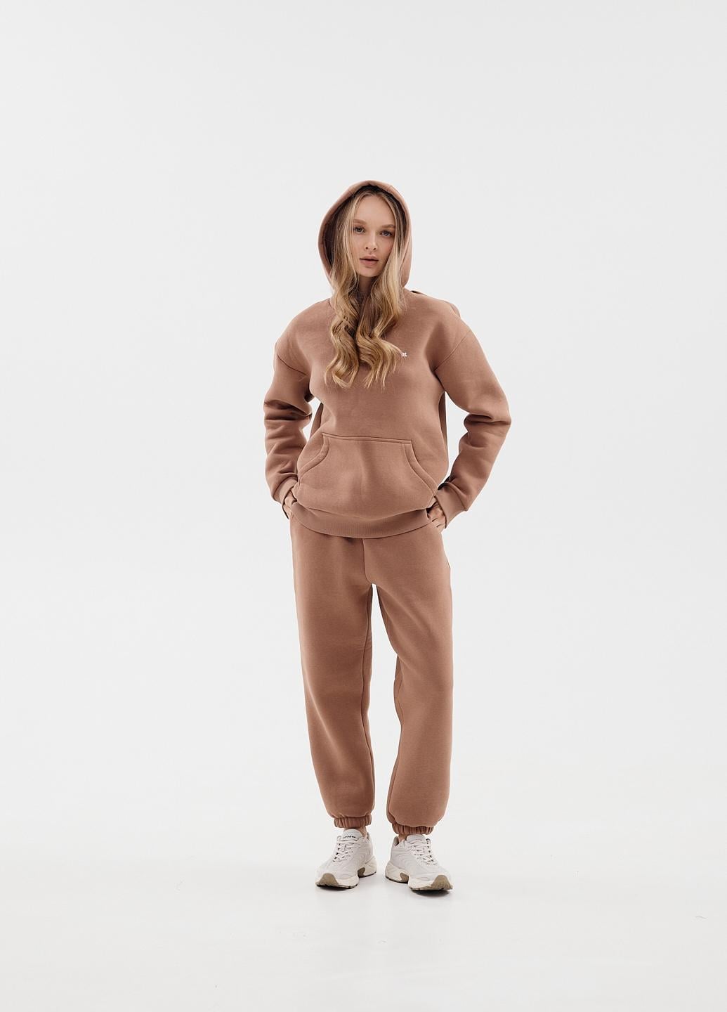 Спортивный костюм унисекс Kindamor Frosted флисовый с капюшоном S Коричневый (1870753305)