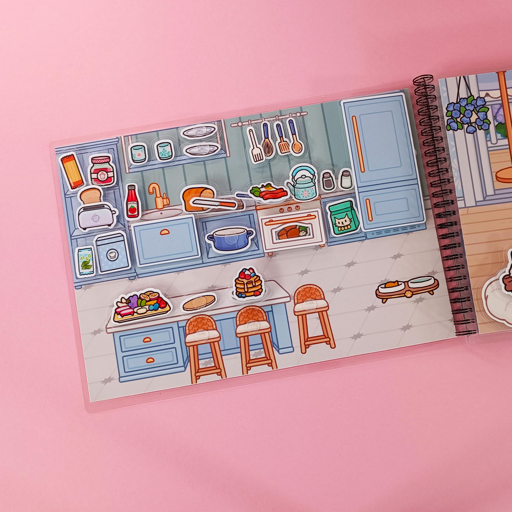 Развивающий альбом Toca Boca World «Прибережна вілла» ламинированный на липучках - фото 3