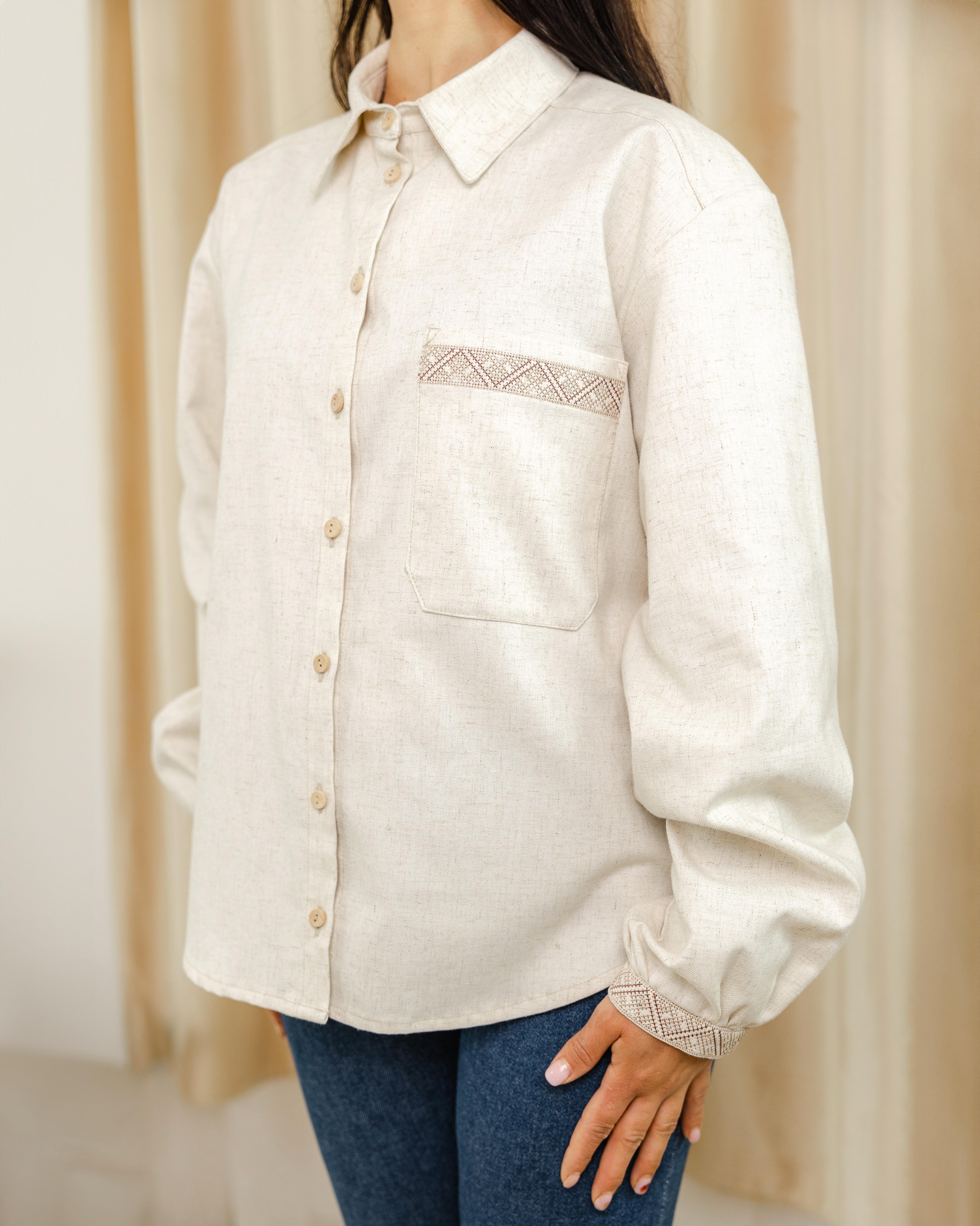 Вышитая рубашка женская Яворина льняная M/L (0002203-M/L) - фото 9 Вышитая рубашка женская Яворина льняная M/L (0002203-M/L) - фото 9