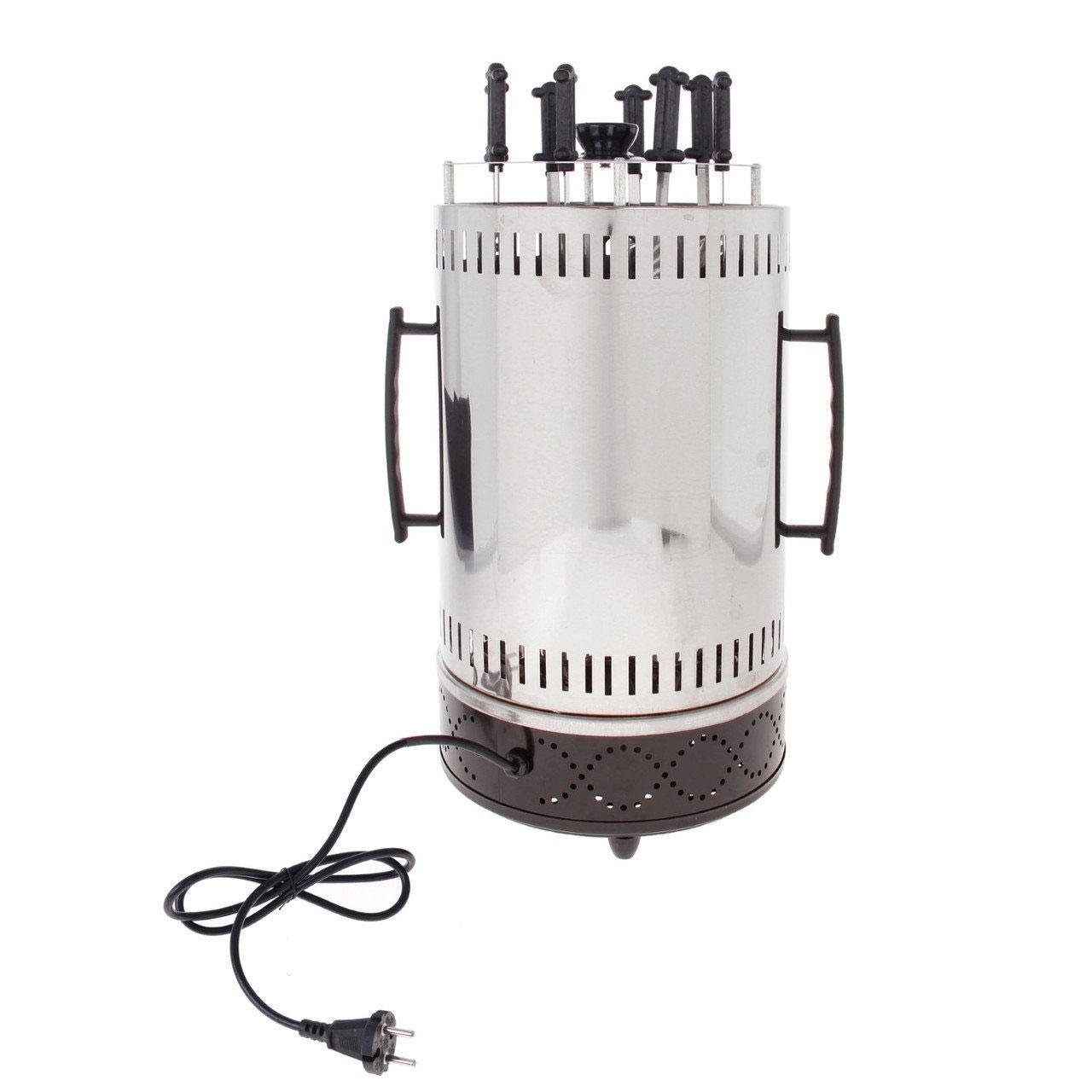 Электрошашлычница Помощница 8 шампуров с таймером и запасной колбой