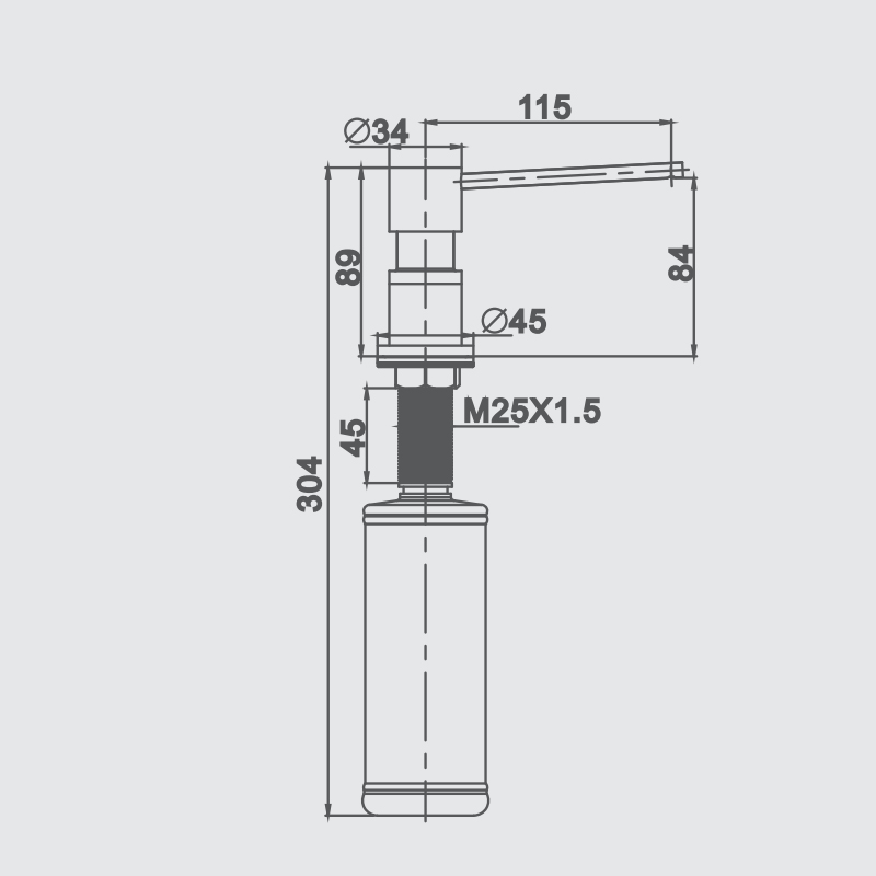 Дозатор рідкого мила вбудований Gappo G402-5 - фото 2