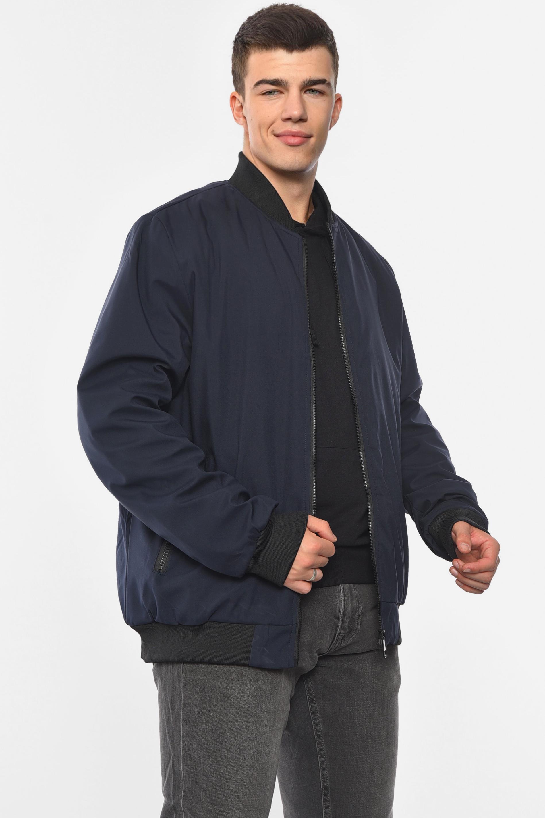 Бомбер мужской батальный однотонный 9XL Темно-синий (190562) - фото 2 Бомбер мужской батальный однотонный 9XL Темно-синий (190562) - фото 2