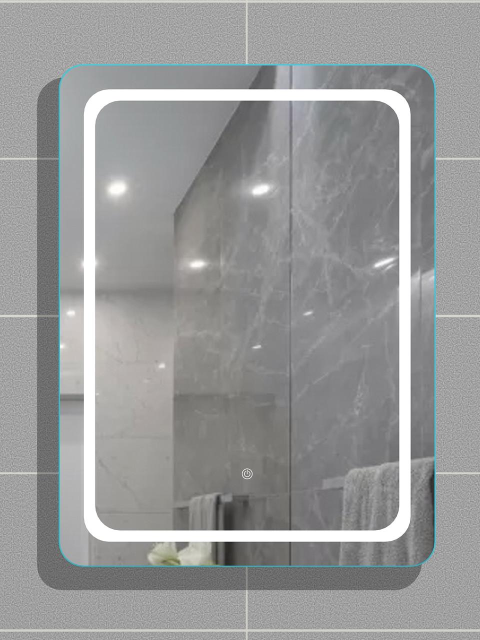 Зеркало для ванной комнаты AVT с LED подсветкой и сенсорным выключателем 600х800 мм (avt-К-20) Зеркало для ванной комнаты AVT с LED подсветкой и сенсорным выключателем 600х800 мм (avt-К-20)