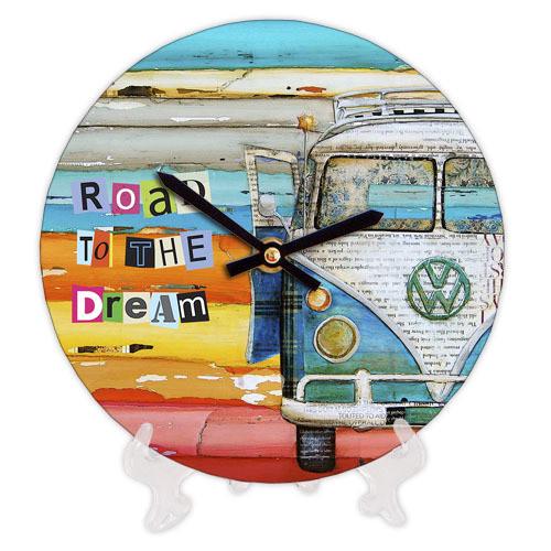 Часы настенные круглые Presentville Road to the dream Volkswagen 18 см (CH18 P 15S130)