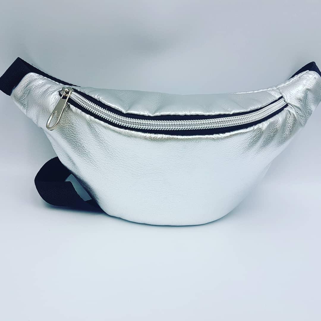 Сумка на пояс Forsa Style бананка Серебряный