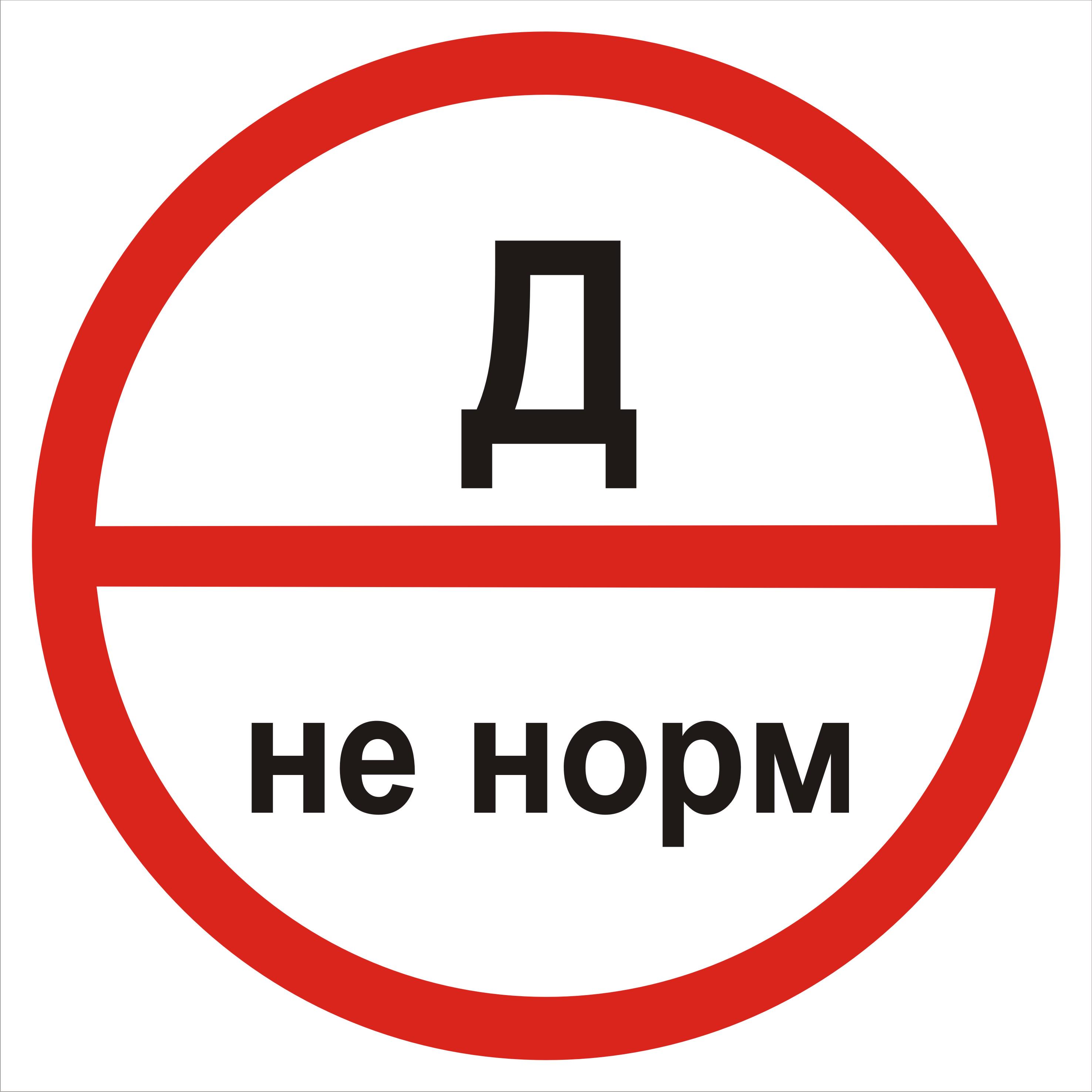 Табличка категория помещения Д не норм 20х20 см (00203)